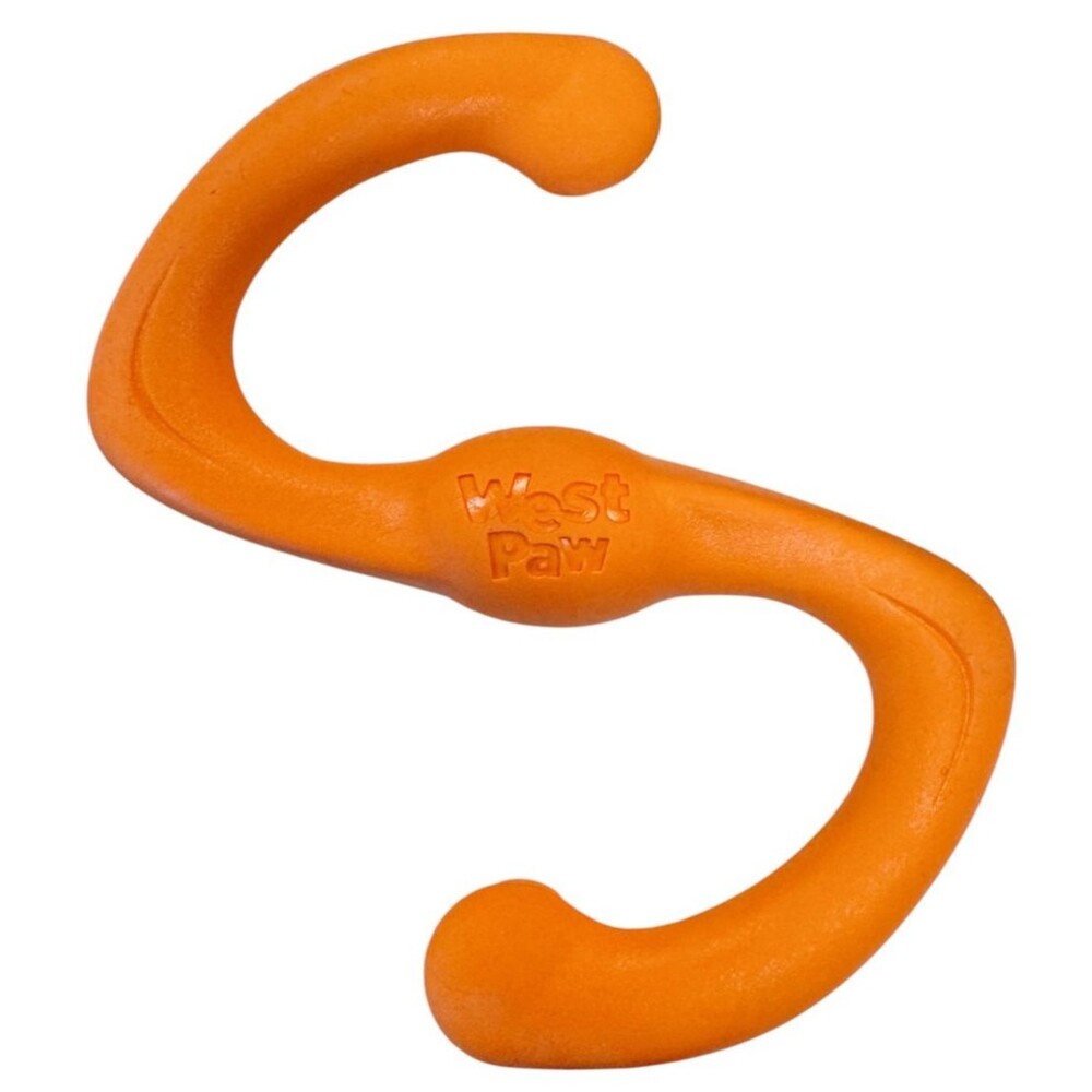 West Paw Zogoflex Bumi Dog Toy Large NWOT Durable Chew & Fetch Toy Tangerine Ora